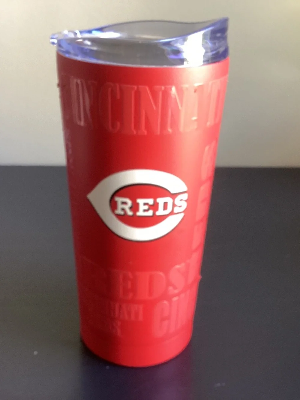 Cincinnati Reds 20oz Stainless Steel Double Wall Tumbler Wrap Embossed Design